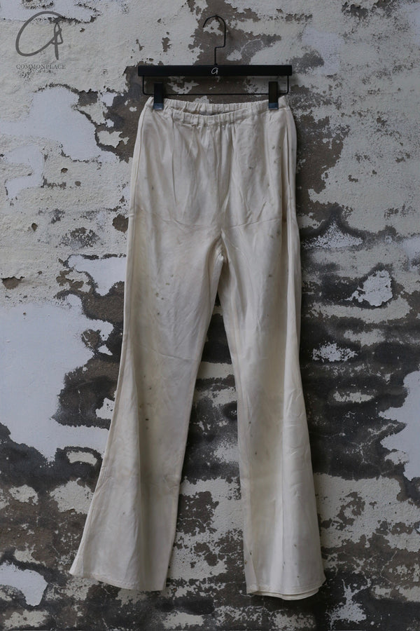 Mutedance 24 autumn and winter loose silk cashmere flower dyed trousers MD-MD24FW50-hoary